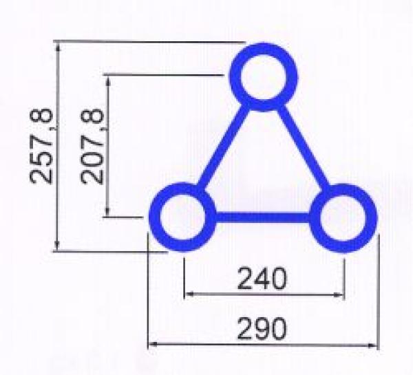 3-Punkt Alutruss, 300 cm Länge